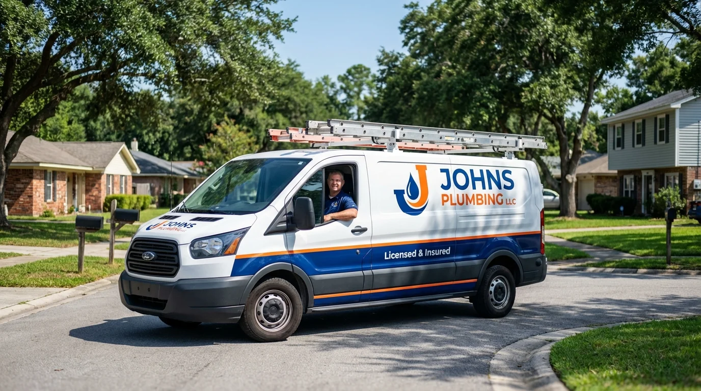 Johns Plumbing LLC service van in San Tan Valley, AZ