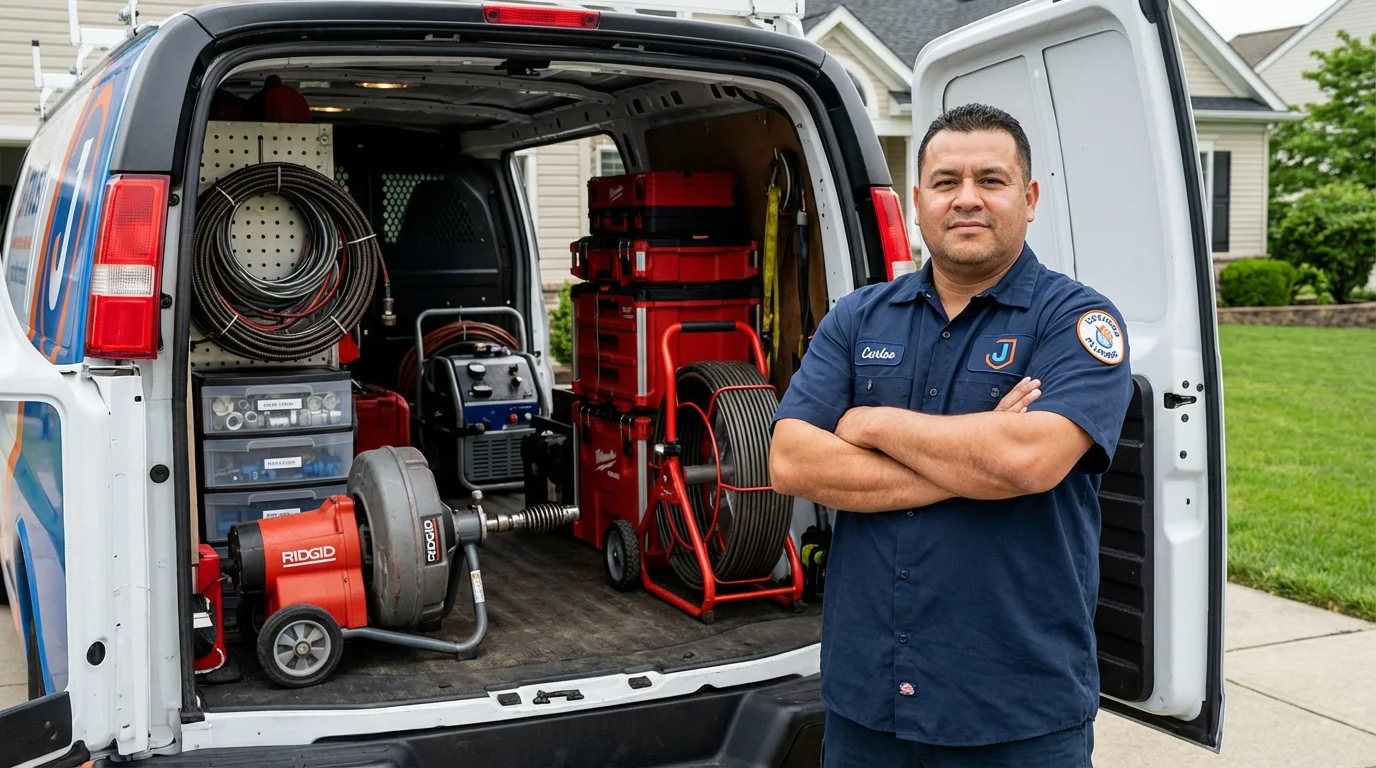 Professional drain cleaning equipment and Johns Plumbing LLC plumber in San Tan Valley
